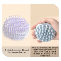 "Soft silicone bristles of Baby Silicone Shampoo Scalp Massage Body Clean Scrub Feel Bath Brush"