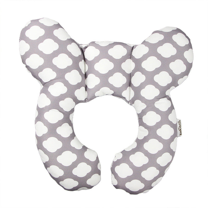 alt="Baby Head Protection U-Shaped Pillow Stroller in soft pastel colors"