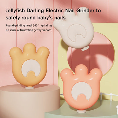 Baby using Baby electric nail grinder safely at home