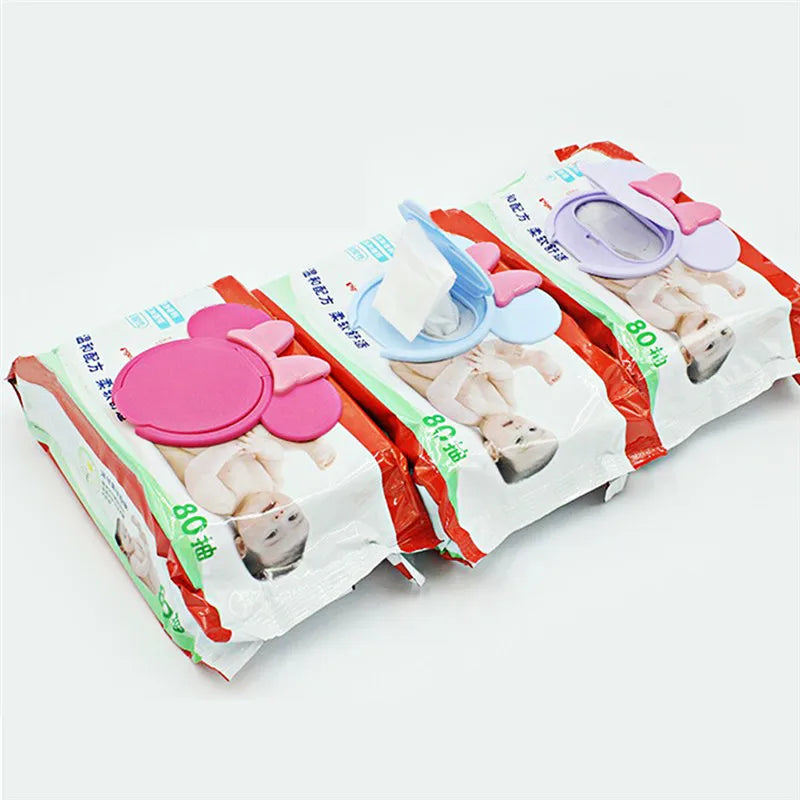 Side view of Portable Wet Wipes Cover showing secure lid design